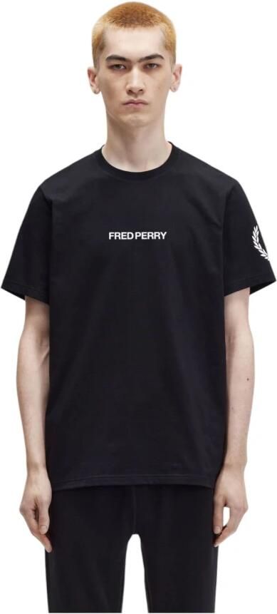 Fred Perry Casual Katoenen T-shirt voor Dagelijks Gebruik Black Heren - Foto 4