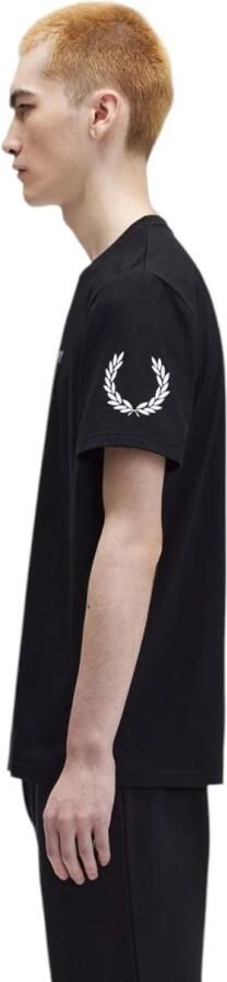 Fred Perry Casual Katoenen T-shirt voor Dagelijks Gebruik Black Heren - Foto 8