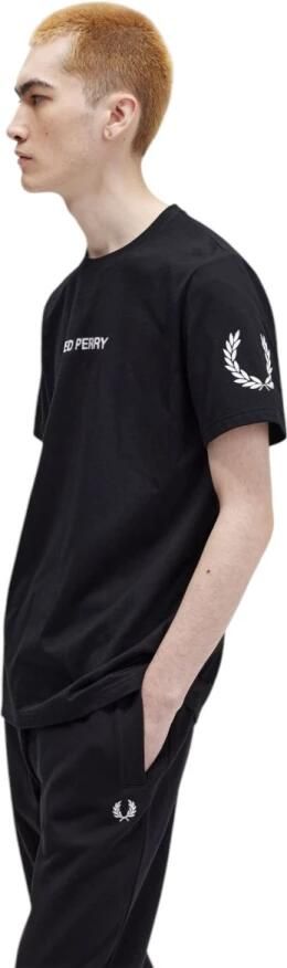 Fred Perry Casual Katoenen T-shirt voor Dagelijks Gebruik Black Heren - Foto 6