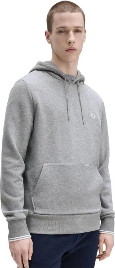 Fred Perry Hoodie met gerimpelde achterkant en dubbele streepmanchetten Gray Heren - Foto 8
