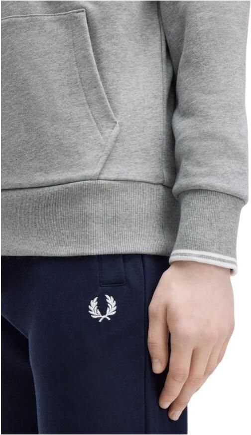 Fred Perry Hoodie met gerimpelde achterkant en dubbele streepmanchetten Gray Heren - Foto 6