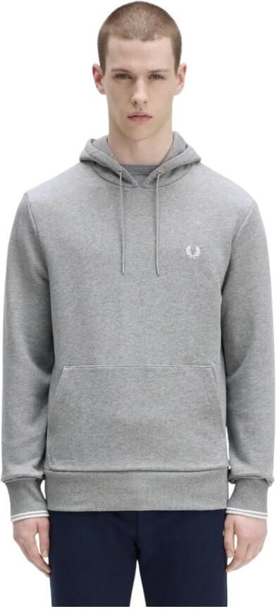 Fred Perry Hoodie met gerimpelde achterkant en dubbele streepmanchetten Gray Heren - Foto 7