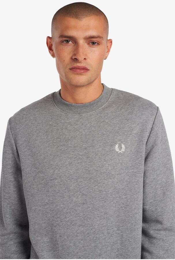 Fred Perry Klassieke Katoenen Sweatshirt Groen Heren
