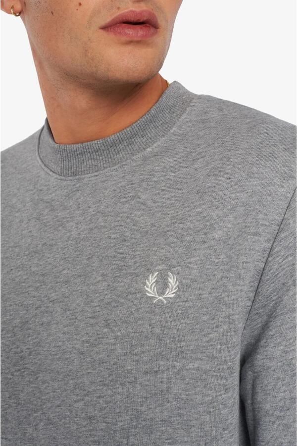 Fred Perry Klassieke Katoenen Sweatshirt Groen Heren - Foto 2