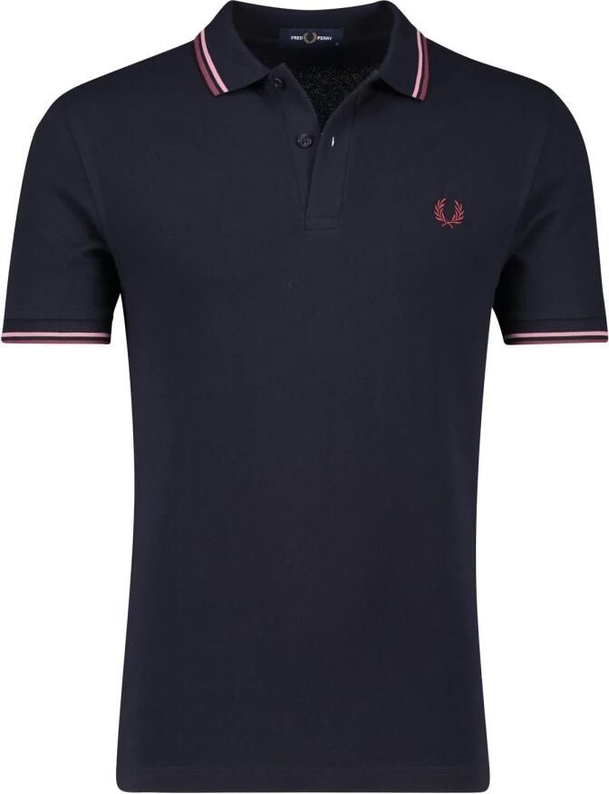 Fred Perry Donkerblauw poloshirt met korte mouwen Blue Heren