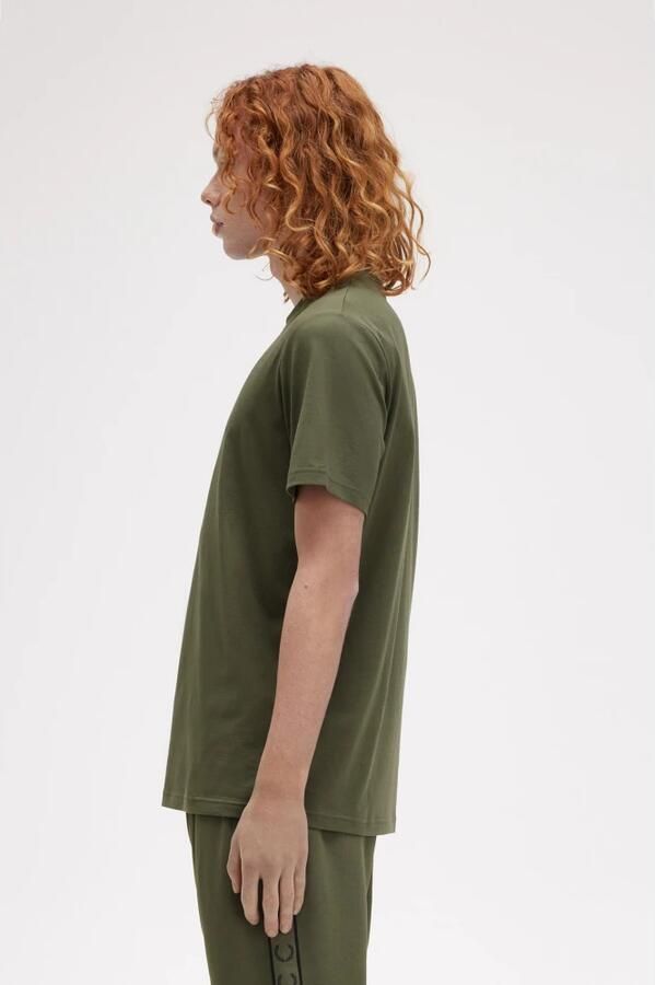 Fred Perry Geborduurd T-shirt Groene Top Green Heren - Foto 5