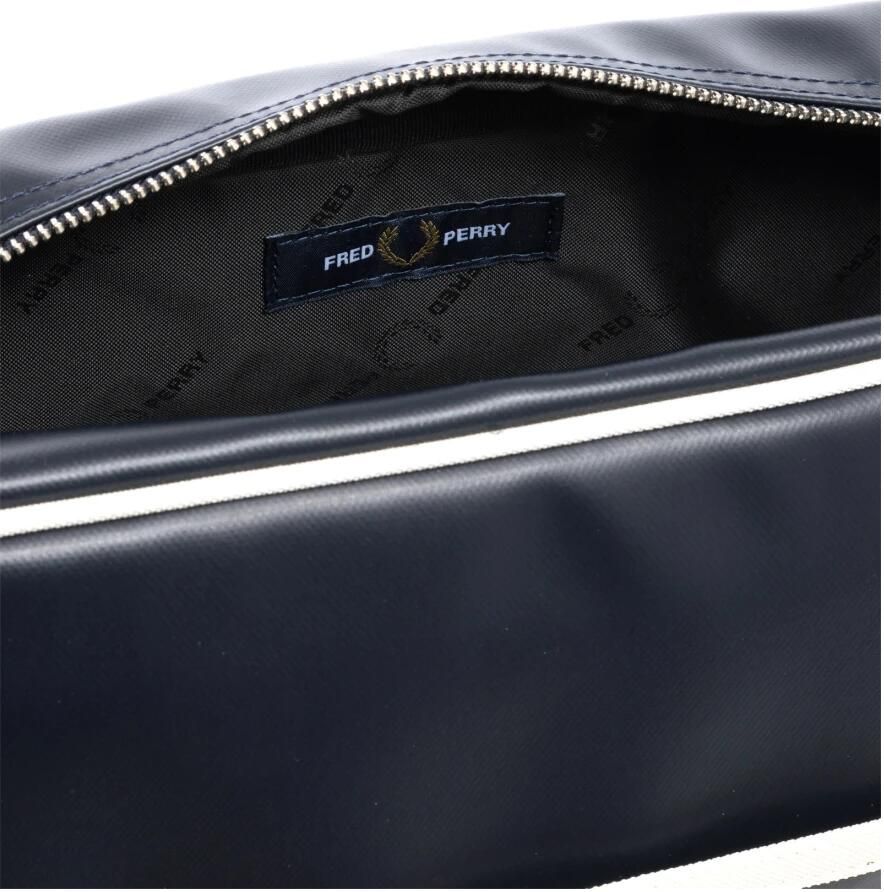 Fred Perry Geborduurde Crossbody Tas met Verstelbare Band Blue Heren