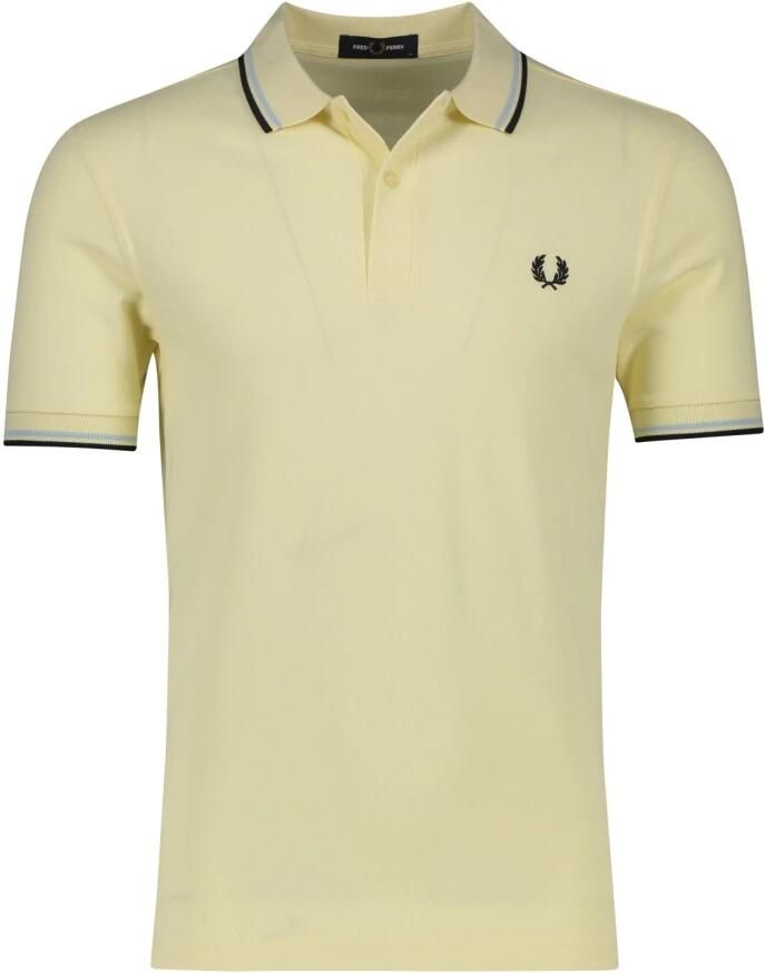 Fred Perry Crème Twin Tipped Polo T-shirts en Polos Beige Heren