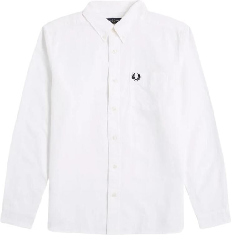 Fred Perry Klassieke Oxford Katoenen Button Down Overhemd White Heren - Foto 2