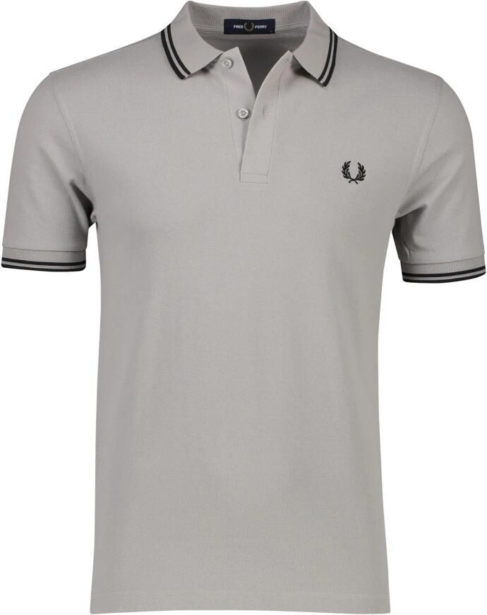 Fred Perry Twin Tipped Short Sleeve Polo Shirt Heren Grey- Heren Grey - Foto 4
