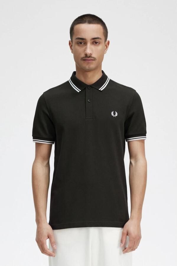 Fred Perry Klassieke katoenen polo met dubbele streep Blauw Heren - Foto 3