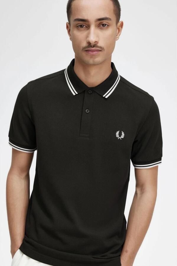 Fred Perry Klassieke katoenen polo met dubbele streep Blauw Heren - Foto 5
