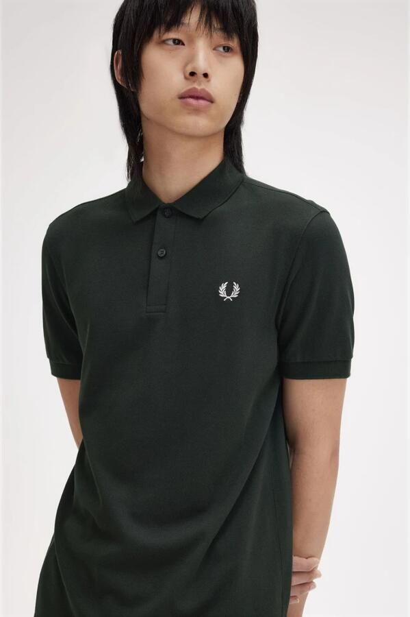 Fred Perry Core Short Sleeve Polo Shirt Green- Heren Green - Foto 3