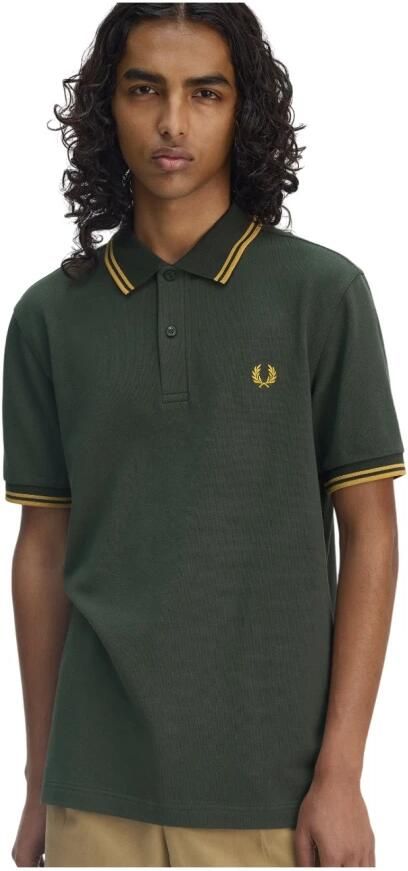 Fred Perry Groen Poloshirt met Dubbele Streep Green Heren - Foto 3