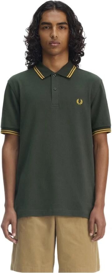 Fred Perry Groen Poloshirt met Dubbele Streep Green Heren - Foto 6