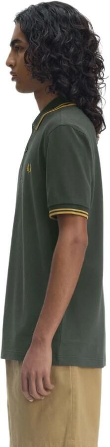 Fred Perry Groen Poloshirt met Dubbele Streep Green Heren - Foto 8