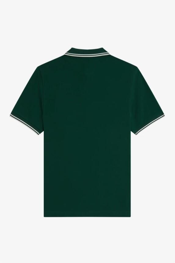 Fred Perry Heren M3600 Twin Tipped Donkergroene of Hemelsblauwe Polo Green Heren - Foto 5