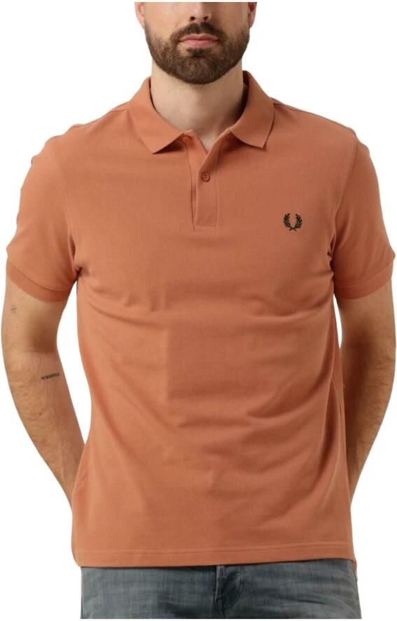 Fred Perry Heren Polo & T-shirt Het Eenvoudige Shirt Orange Heren - Foto 3