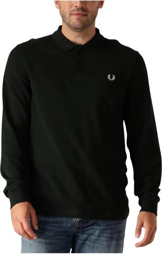 FRED PERRY Heren Polo's & T-shirts Long Sleeve Plain Shirt Olijf - Foto 3