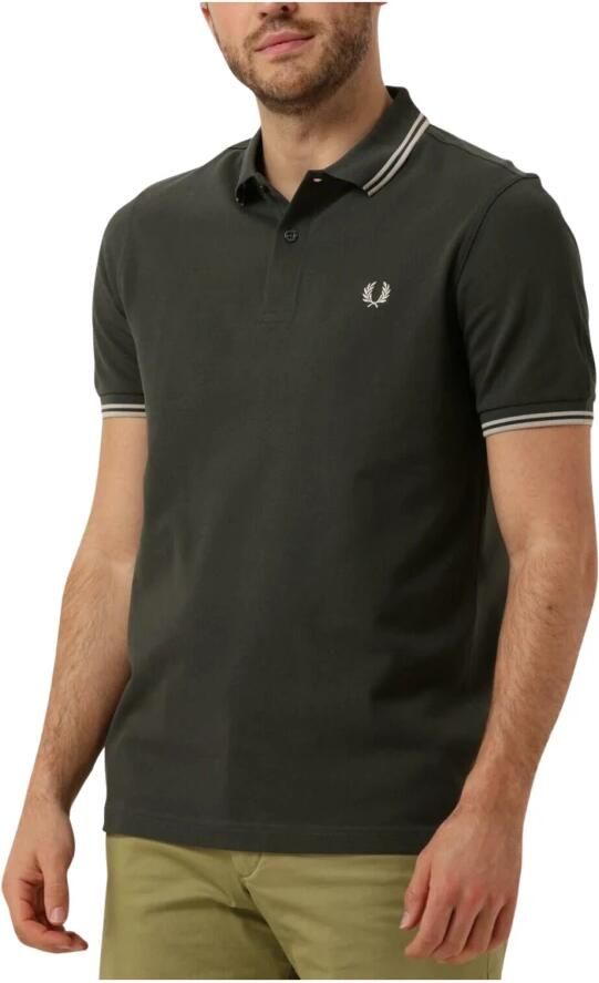 Fred Perry Heren Polo & T-shirts The Twin Tipped Shirt Green Heren - Foto 5