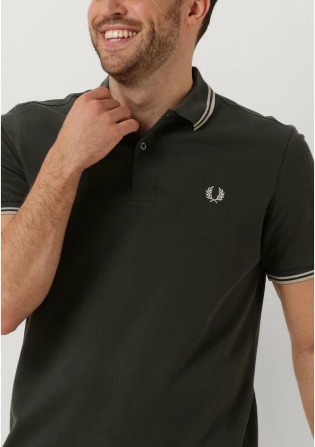 Fred Perry Heren Polo & T-shirts The Twin Tipped Shirt Green Heren - Foto 3