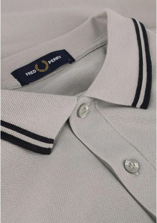 Fred Perry Twin Tipped Short Sleeve Polo Shirt Heren Grey- Heren Grey