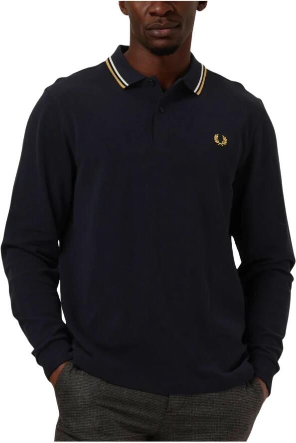 FRED PERRY Heren Polo's & T-shirts Twin Tipped Shirt Long Sleeve Blauw - Foto 3