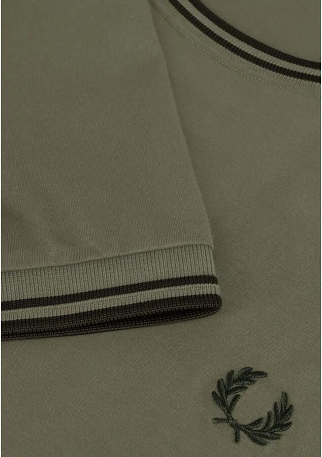 FRED PERRY Heren Polo's & T-shirts Twin Tipped Shirt Groen - Foto 2
