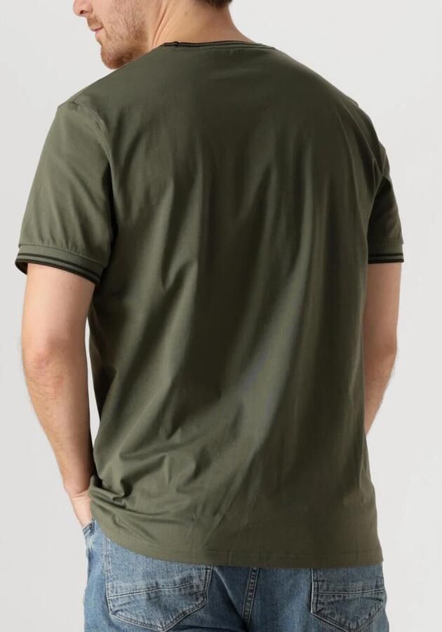 FRED PERRY Heren Polo's & T-shirts Twin Tipped Shirt Groen - Foto 3