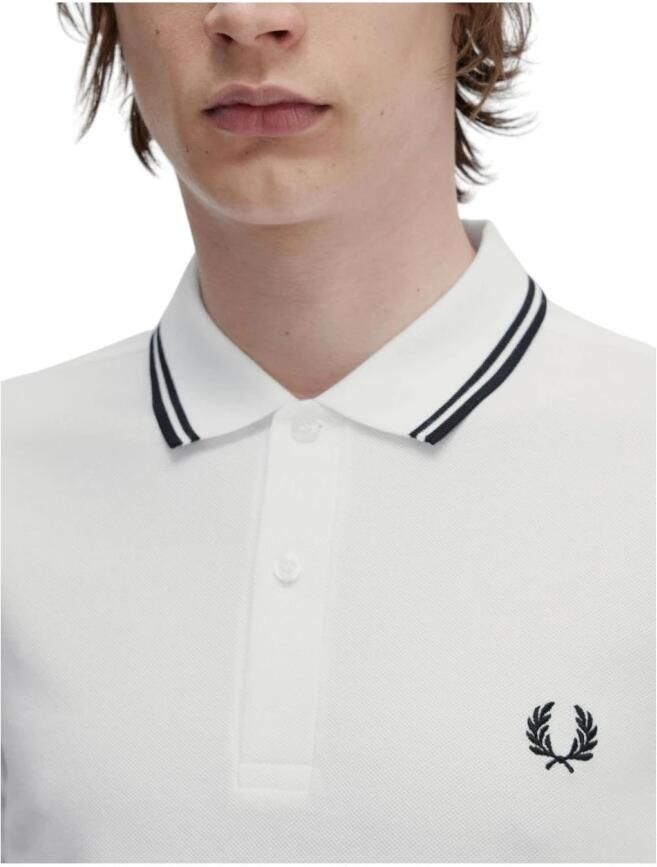 Fred Perry Twin Tipped Short Sleeve Polo Shirt Heren Black- Heren Black - Foto 6