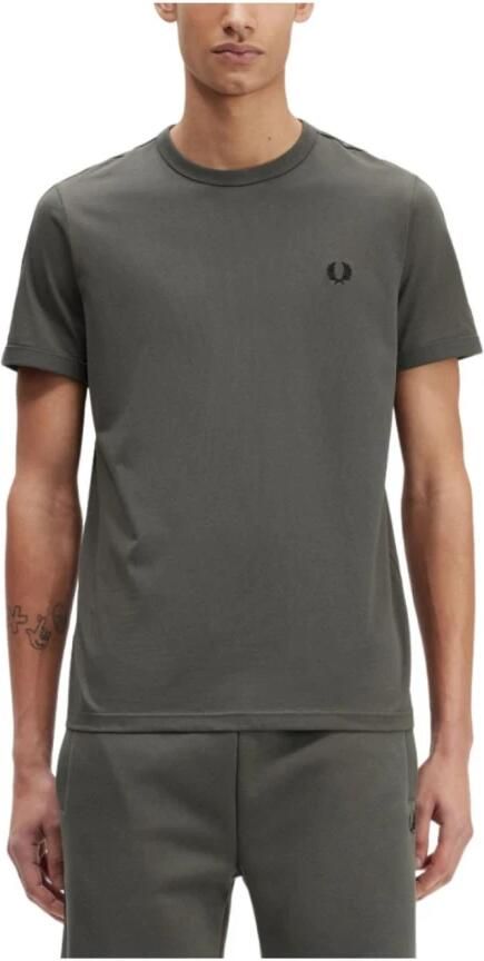 Fred Perry Iconisch Laurel Crown Mouw T-Shirt Green Heren