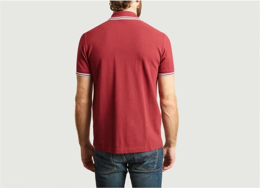 Fred Perry Piqué Polo Dubbele Streep Moderne Pasvorm Brown Heren - Foto 6