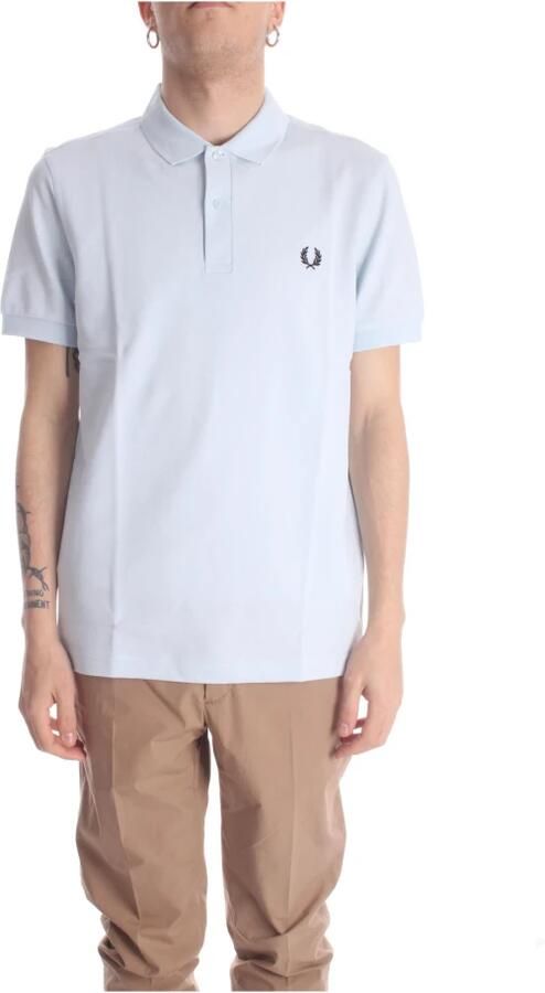 FRED PERRY Heren Polo's & T-shirts Plain Shirt Lichtblauw - Foto 2