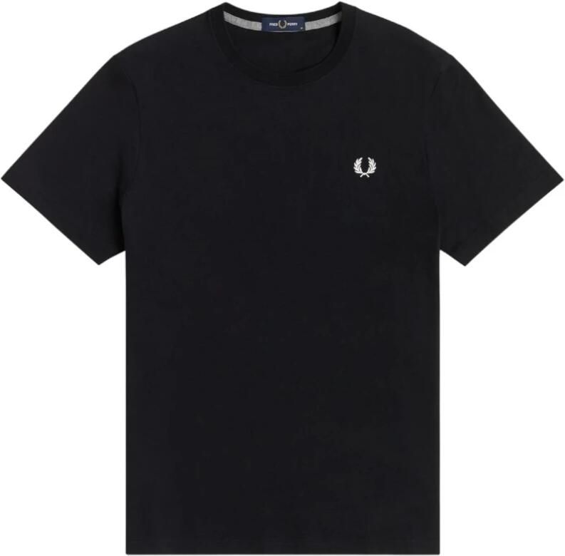Fred Perry Heren Crew Neck T-shirt in Zwart Black Heren - Foto 4
