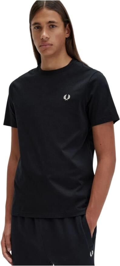 Fred Perry Heren Crew Neck T-shirt in Zwart Black Heren - Foto 3