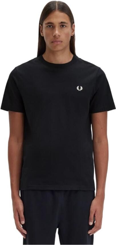 Fred Perry Heren Crew Neck T-shirt in Zwart Black Heren - Foto 2