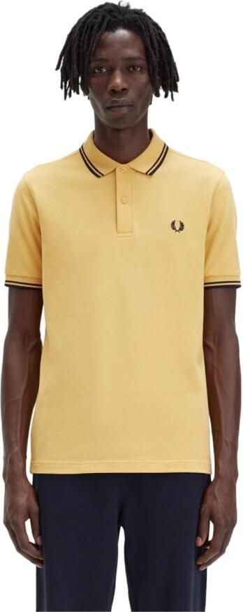 Fred Perry Gele poloshirt met korte mouw Yellow Heren - Foto 4