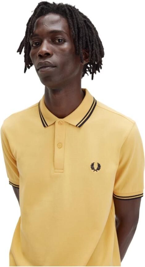 Fred Perry Gele poloshirt met korte mouw Yellow Heren - Foto 3