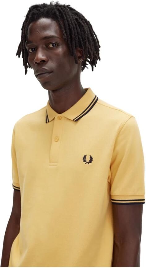 Fred Perry Gele poloshirt met korte mouw Yellow Heren - Foto 2