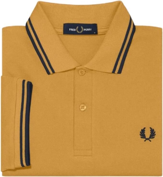 Fred Perry Gele poloshirt met korte mouw Yellow Heren