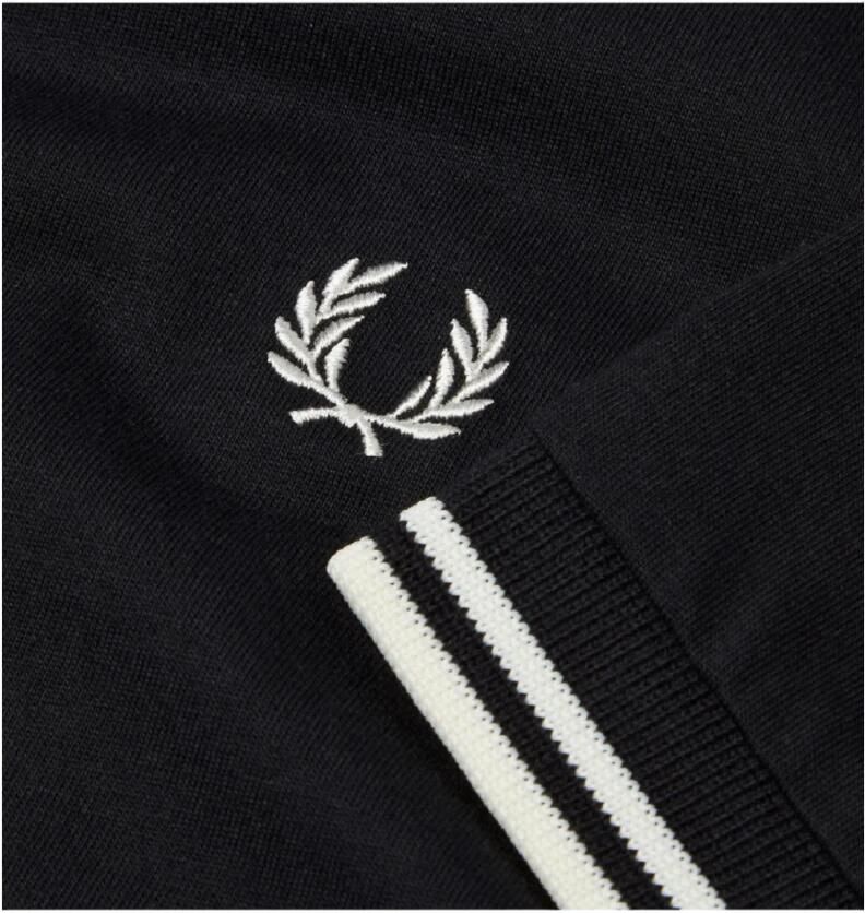 Fred Perry Klassieke dubbele streep ronde hals t-shirt Black Heren - Foto 5