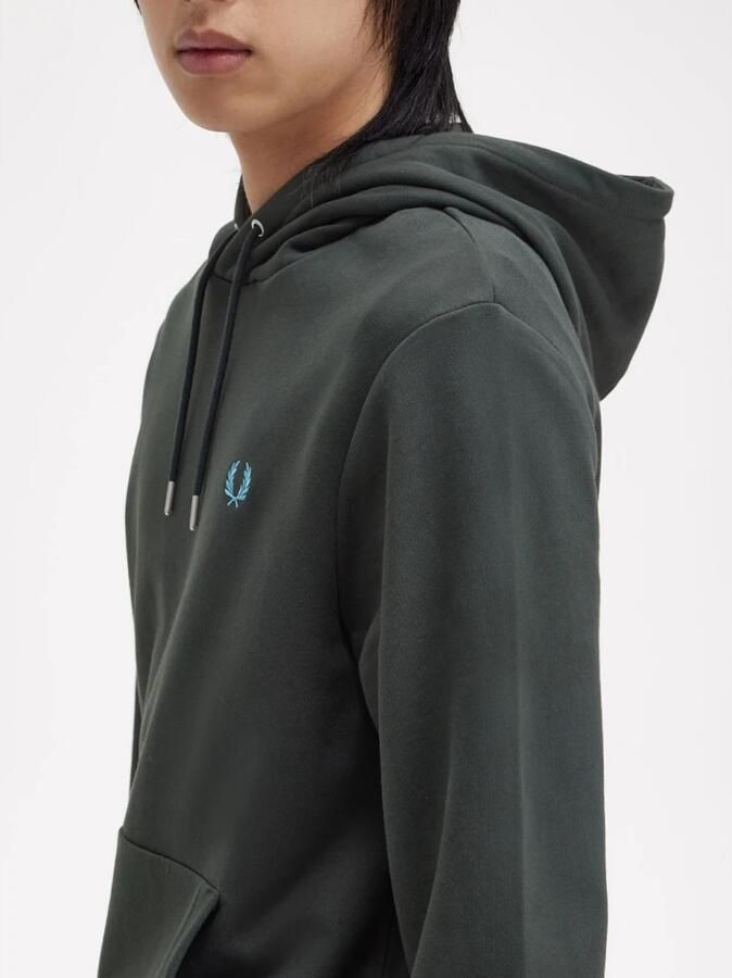 FRED PERRY Heren Truien & Vesten Tipped Hooded Sweatshirt Groen - Foto 2