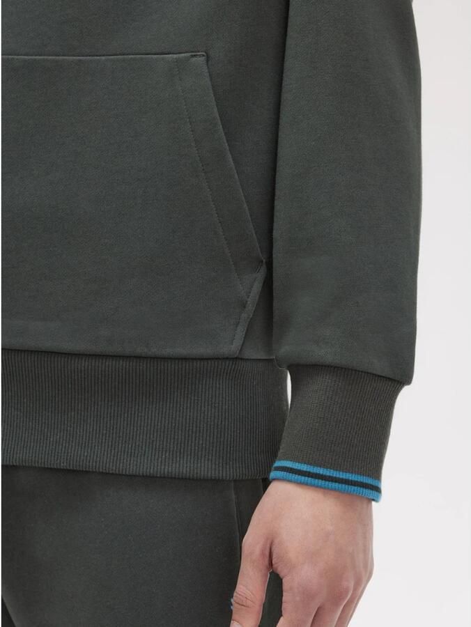 FRED PERRY Heren Truien & Vesten Tipped Hooded Sweatshirt Groen