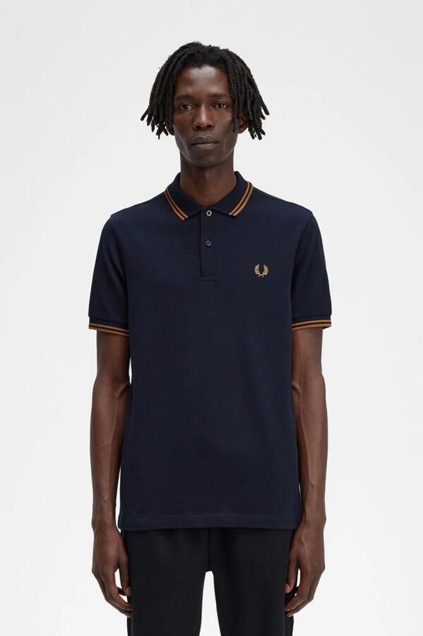 Fred Perry Klassieke katoenen polo met dubbele streep Blauw Heren - Foto 3