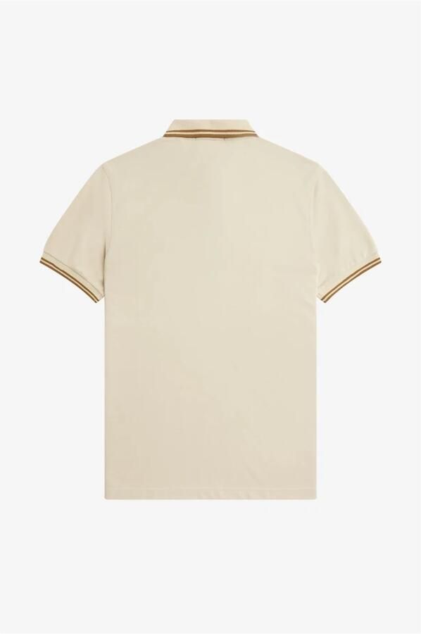 Fred Perry Klassieke Twin Tipped Polo Shirt Beige Heren - Foto 2