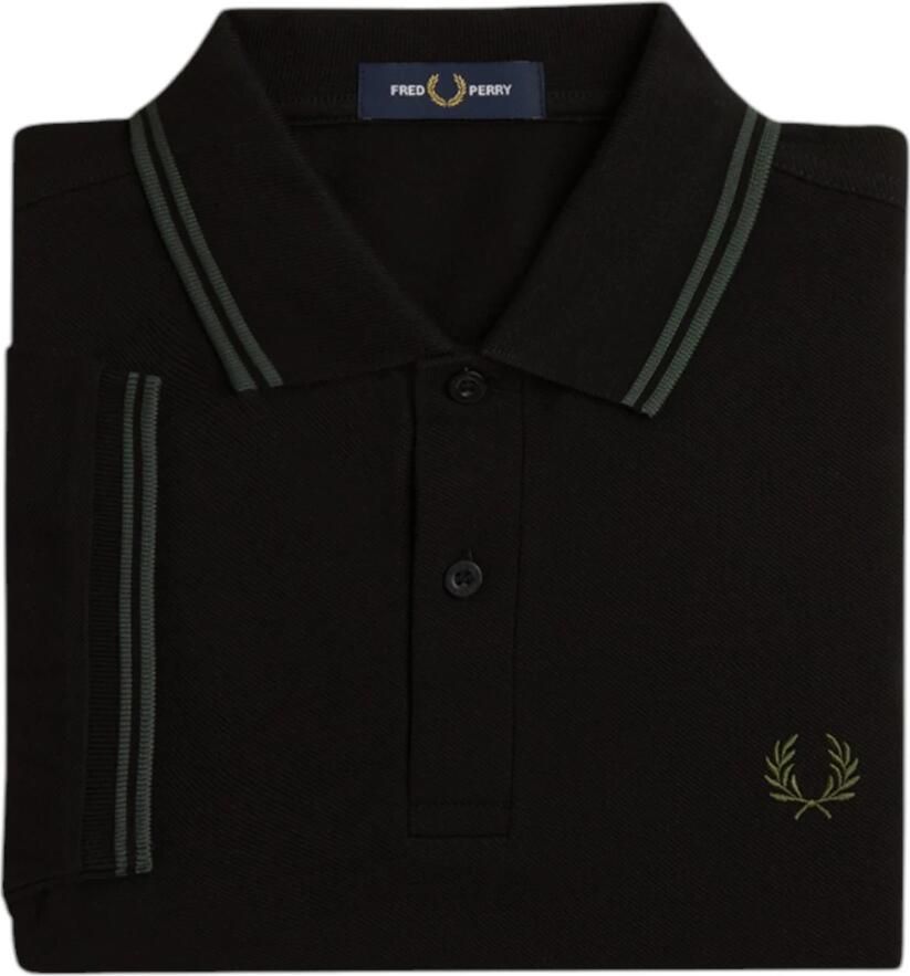 Fred Perry Klassieke Twin Tipped Polo Zwart Black Heren