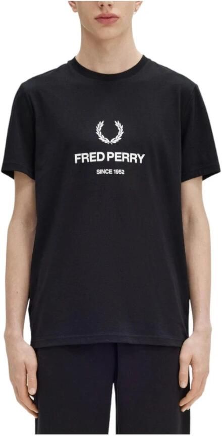 Fred Perry Laurierkroon Ronde Hals T-shirt Black Heren - Foto 3
