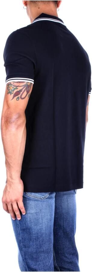 Fred Perry Polo manica corta con collo clico e polsini bordati a contrasto e logo ricamato sul petto uomo Fredperry M3600 Navy Bianco Blauw Heren - Foto 8