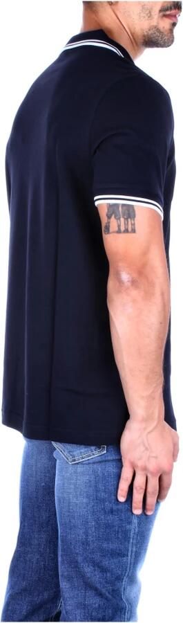 Fred Perry Polo manica corta con collo clico e polsini bordati a contrasto e logo ricamato sul petto uomo Fredperry M3600 Navy Bianco Blauw Heren - Foto 10