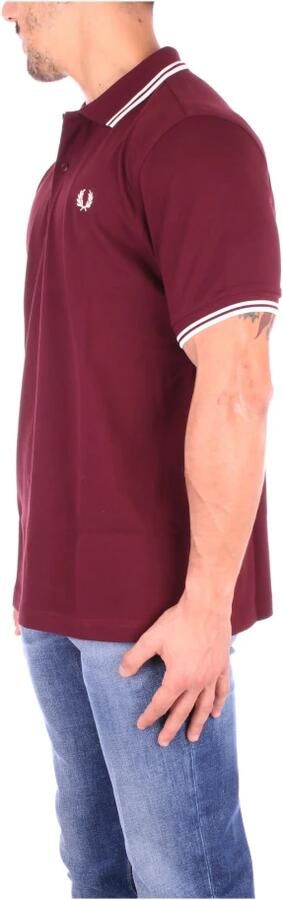 Fred Perry Granate 597 Twin Tipped Shirt Bruin Heren - Foto 5